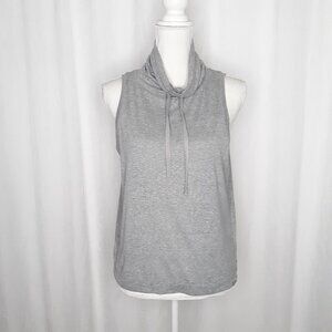 Prana Cozy Up Barmsee Tank Top Women's Gray Cowl Neck Drawstring